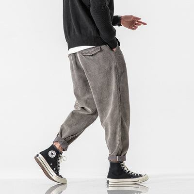 Pantalones de Pana Retro Japonés para Hombre - Image 3
