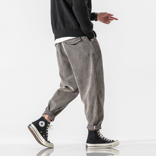 Pantalones de Pana Retro Japonés para Hombre - Image 3