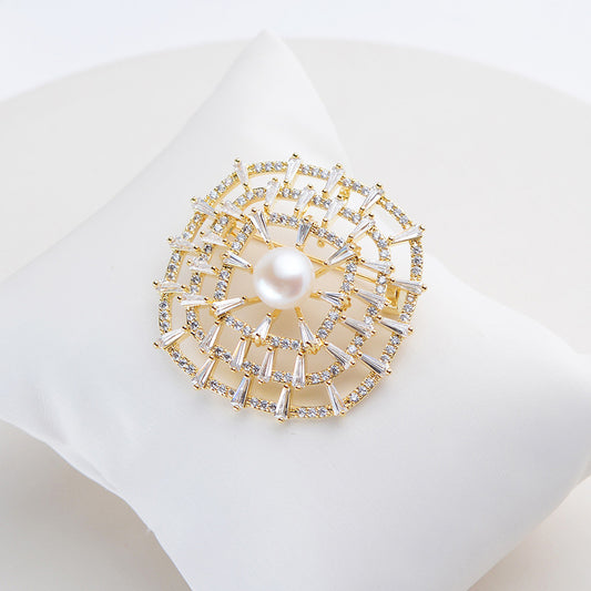 Vestido Elegante con Broche de Perlas - Estilo y Sofisticación - Image 2