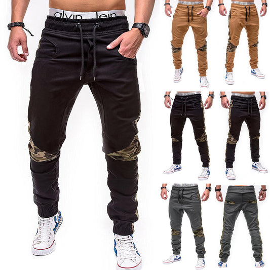 Pantalones Casuales Camuflaje con Costuras Reforzadas para Hombre