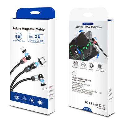Cable Magnético de Carga Rápida 3A Compatible con Apple - Rotación 540° - Image 5