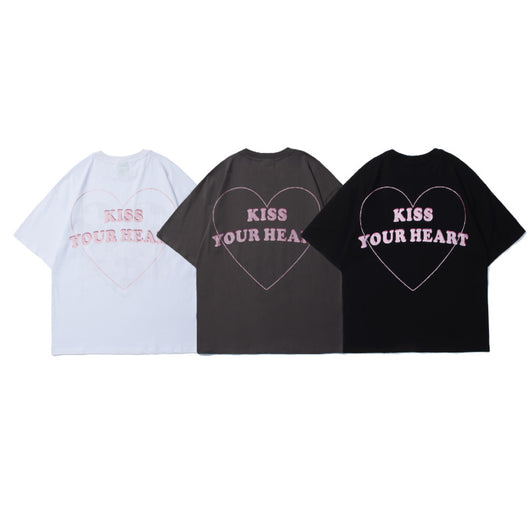 Playera Hombre Cuello Redondo Estampado Love Manga Corta - Image 5