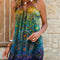 Vestido Halter Cuadros Metálico para Verano