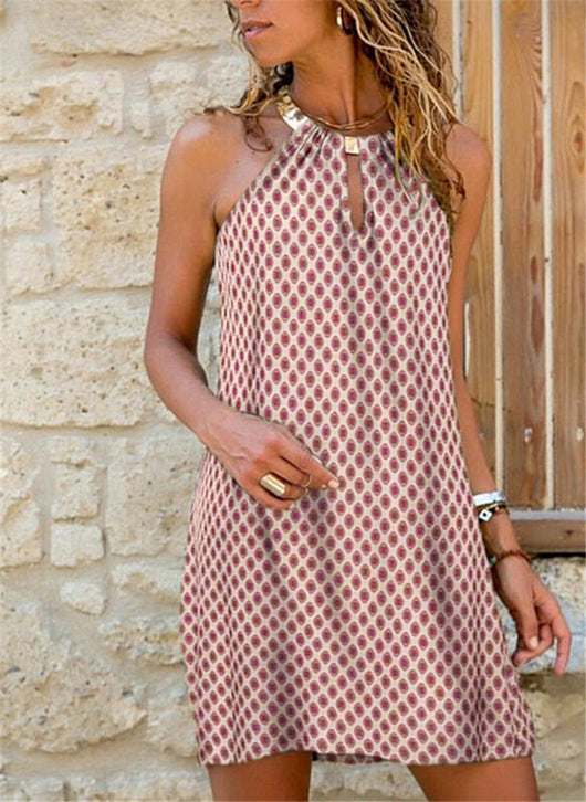 Vestido Halter Cuadros Metálico para Verano - Image 5
