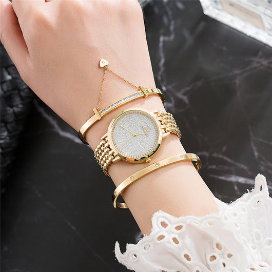 Reloj de Pulsera Acero con Girasol Esmerilado y Diamantes - Image 10