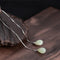 S925 Sterling Blanco Fungus Line Female Hetian Jade Retro Estilo Earrings Lotus Flower Magnolia Earrings Earrings Exquisite Super Fairy Long sliver