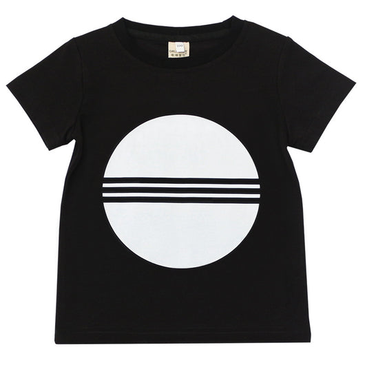 Camisetas Clásicas Blanco y Negro de Manga Corta para Niños y Niñas - Image 9