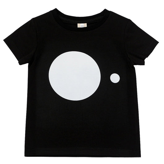 Camisetas Clásicas Blanco y Negro de Manga Corta para Niños y Niñas - Image 12