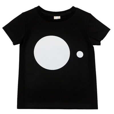 Camisetas Clásicas Blanco y Negro de Manga Corta para Niños y Niñas - Image 4