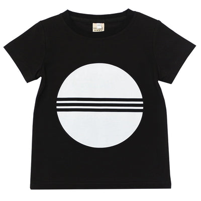 Camisetas Clásicas Blanco y Negro de Manga Corta para Niños y Niñas - Image 2