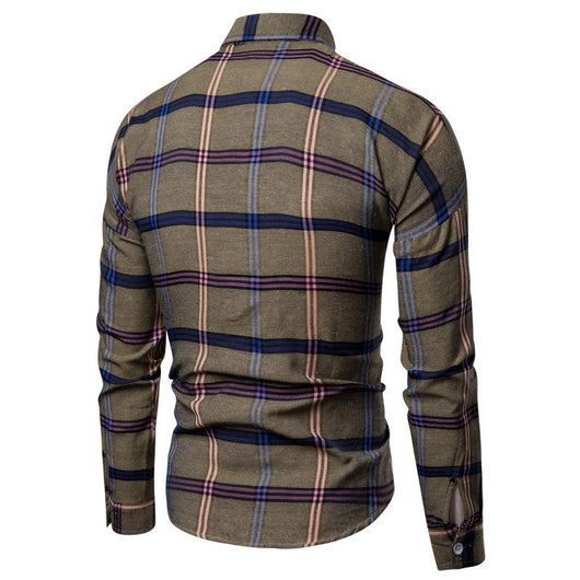 Camisa Slim Casual para Hombre con Botones y Mangas Largas - Image 8