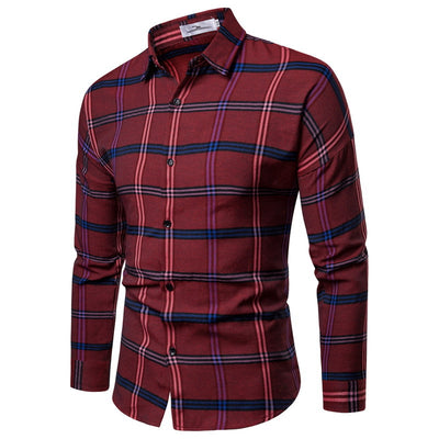 Camisa Slim Casual para Hombre con Botones y Mangas Largas