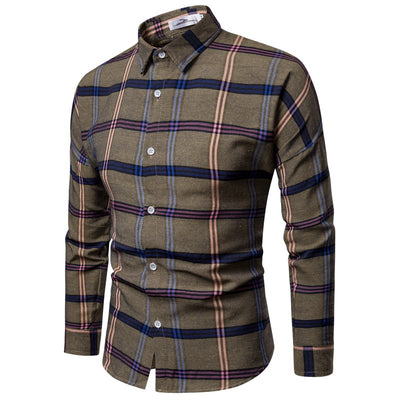 Camisa Slim Casual para Hombre con Botones y Mangas Largas - Image 3