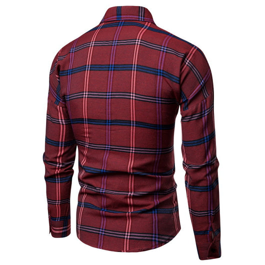 Camisa Slim Casual para Hombre con Botones y Mangas Largas - Image 5