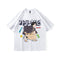 Camiseta Solta para Casal Estilo Hong Kong Japonês - Moda Tendência Unissex