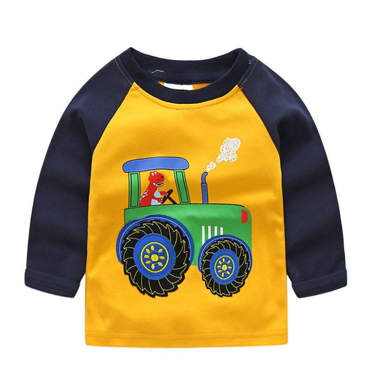 Camiseta Infantil de Manga Larga con Estampado de Autos y Camiones - Image 13