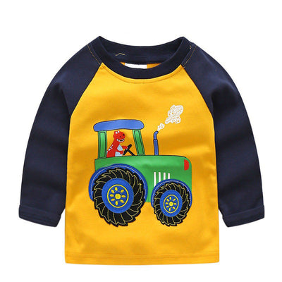 Camiseta Infantil de Manga Larga con Estampado de Autos y Camiones - Image 8