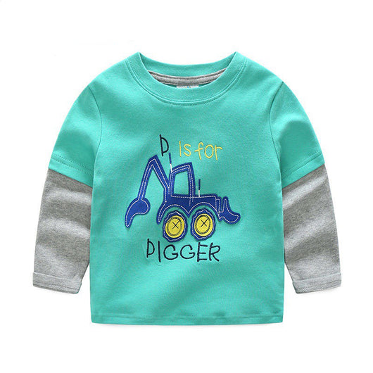 Camiseta Infantil de Manga Larga con Estampado de Autos y Camiones - Image 9