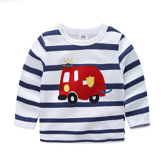 Camiseta Infantil de Manga Larga con Estampado de Autos y Camiones - Image 10