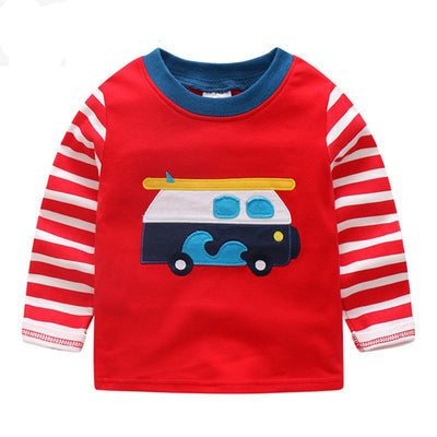 Camiseta Infantil de Manga Larga con Estampado de Autos y Camiones - Image 5