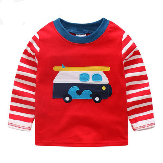 Camiseta Infantil de Manga Larga con Estampado de Autos y Camiones - Image 5