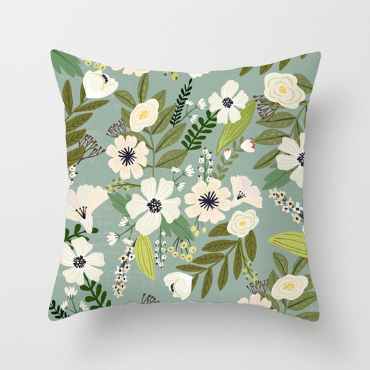 Funda de Almohada Diseño Floral Pastoral Pura para el Hogar