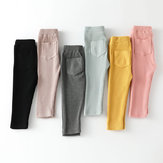 Leggings Térmicos Acanalados para Niñas - Pantalones Cálidos Otoño Invierno