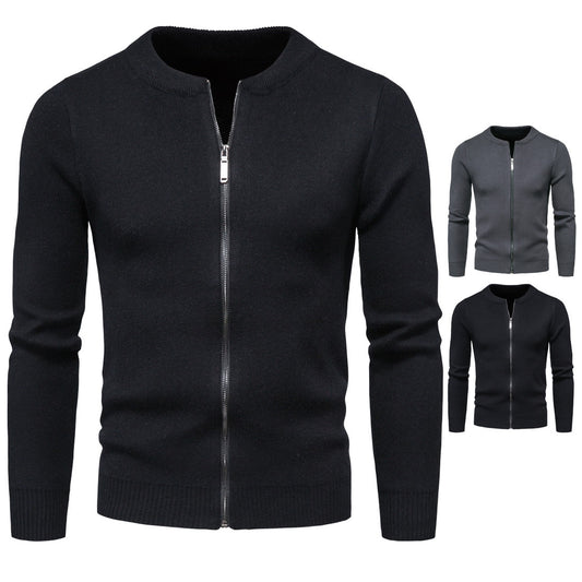 Cardigan Tejido Liso para Hombre - Suéter Elegante de Abrigo