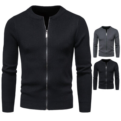 Cardigan Tejido Liso para Hombre - Suéter Elegante de Abrigo