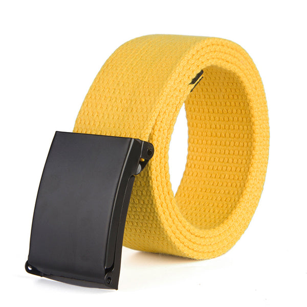 Cinturón de Lona Versátil para Hombre y Mujer - Diseño Minimalista en Color Sólido