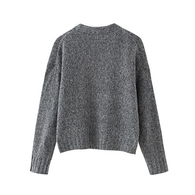 Suéter Abrigo con Botones y Cuello en V para Otoño e Invierno - Image 8