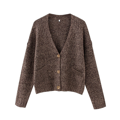 Suéter Abrigo con Botones y Cuello en V para Otoño e Invierno - Image 5