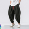 Pantalones Holgados de Algodón y Lino para Hombre - Pantalones Harlan de Pierna Ancha