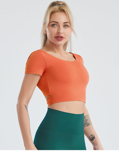Conjunto Deportivo Mujer Yoga Top Espalda Descubierta y Leggins Cintura Alta - Image 4