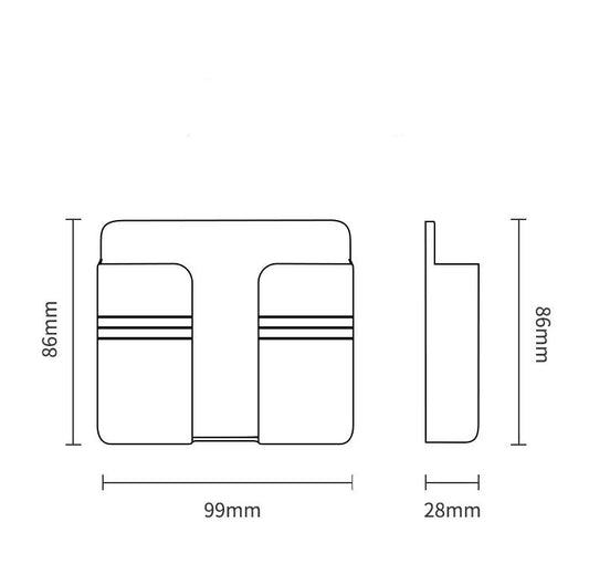 Organizador de Carga para Móvil - Caja de Almacenamiento Adhesiva sin Perforaciones - Image 2