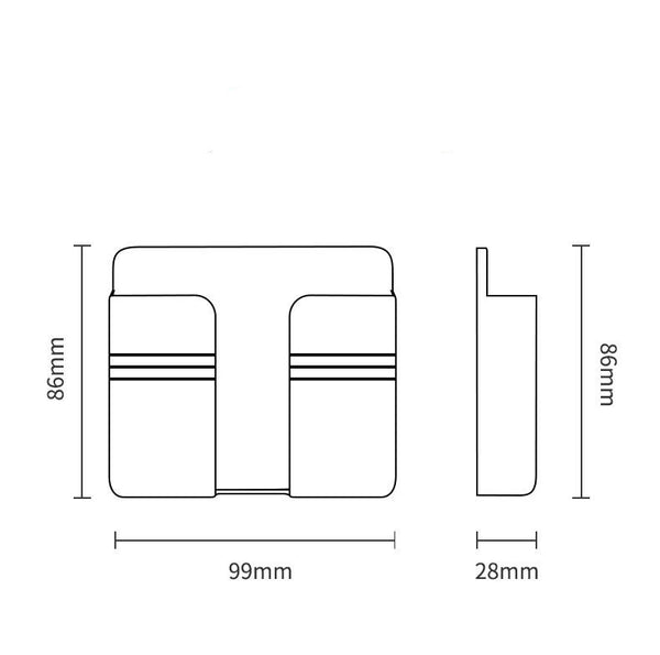 Organizador de Carga para Móvil - Caja de Almacenamiento Adhesiva sin Perforaciones