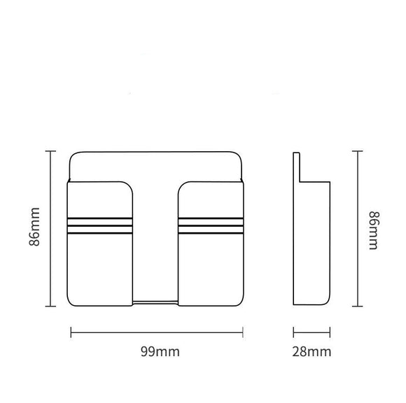 Organizador de Carga para Móvil - Caja de Almacenamiento Adhesiva sin Perforaciones