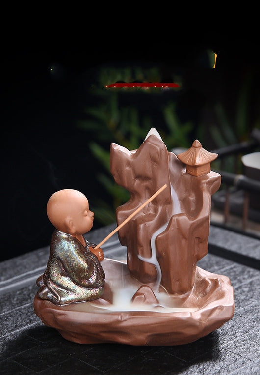 Quemador de Incienso Reflejo Montaña con Agua Fluida - Artesanía Decorativa - Image 6
