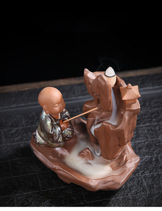Quemador de Incienso Reflejo Montaña con Agua Fluida - Artesanía Decorativa - Image 9