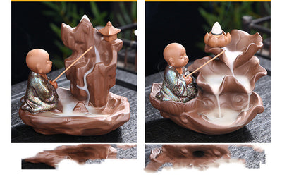 Quemador de Incienso Reflejo Montaña con Agua Fluida - Artesanía Decorativa - Image 12