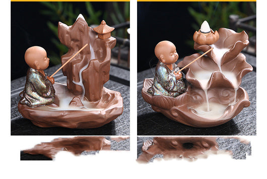 Quemador de Incienso Reflejo Montaña con Agua Fluida - Artesanía Decorativa - Image 12