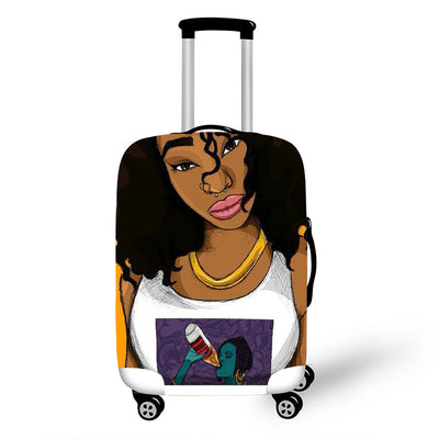 Funda Protectora para Maleta con Diseño de Arte Africano - Cobertor Elástico para Equipaje 18-30 Pulgadas - Image 4