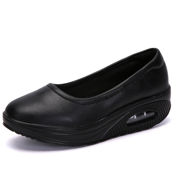 Zapatos Cómodos para Enfermeras y Trabajo - Cuero Transpirable Talla Grande