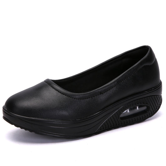 Zapatos Cómodos para Enfermeras y Trabajo - Cuero Transpirable Talla Grande