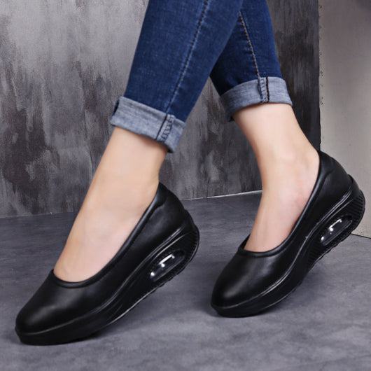 Zapatos Cómodos para Enfermeras y Trabajo - Cuero Transpirable Talla Grande - Image 3