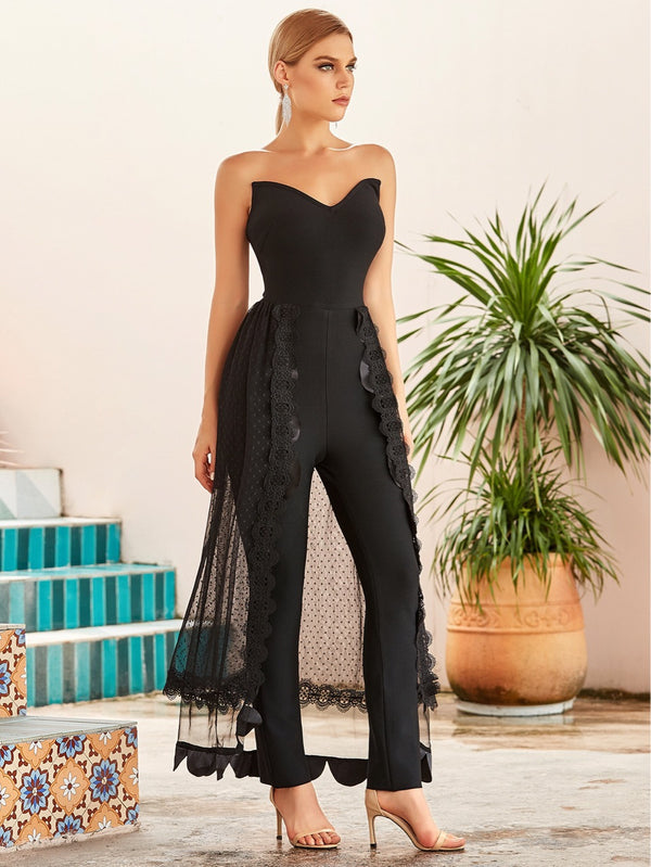 Jumpsuit Negro Elegante para Mujer - Diseño Sexy y Moderno