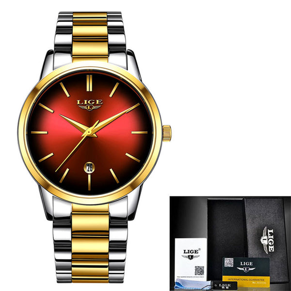 Reloj Empresarial Resistente al Agua LIGE - Diseño Moderno y Profesional