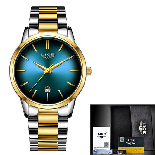Reloj Empresarial Resistente al Agua LIGE - Diseño Moderno y Profesional