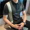 Playera Slim Fit Rayas Color Block Elástica Manga Corta
