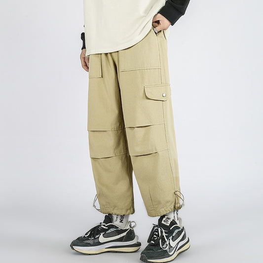 Pantalones Dongfanghong Primavera con Bolsillos y Cordón - Leggings Casuales Tendencia